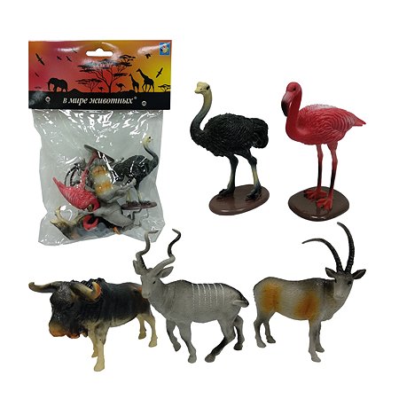 Набор игровой 1Toy В мире животных Африка 5предметов Т53868 - фото 7