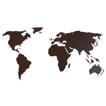Карта мира настенная Afi Design деревянная 150х80 см Large венге