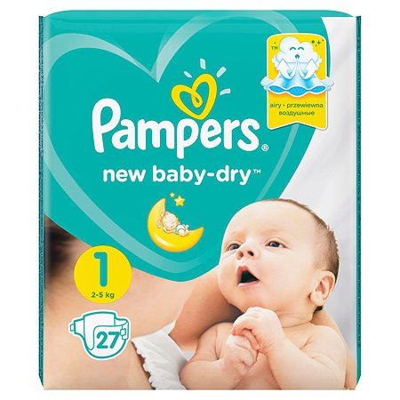 Подгузники Pampers New Baby-Dry 1 2-5кг 27шт - фото 10