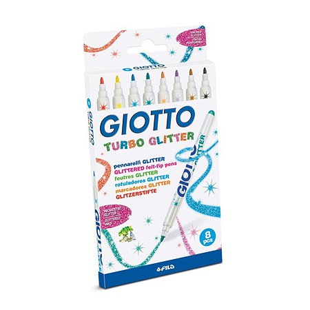 Набор фломастеров GIOTTO Turbo Glitter 8цветов 425800