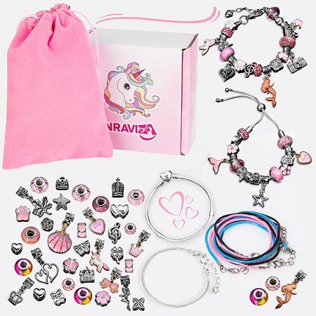 Набор для создания украшений NRAVIZA Детям розовый для браслетов