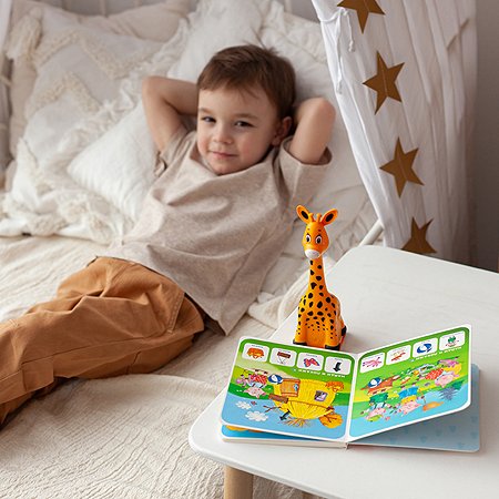 Интерактивная игрушка BertToys Жирафик Бонни оранжевый - фото 16