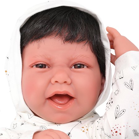 Кукла младенец Antonio Juan Эльза в сером 40 см мягконабивная - фото 5