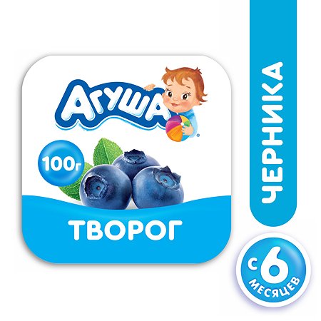 Творог фруктовый Агуша черника 3.9%100г с 6месяцев