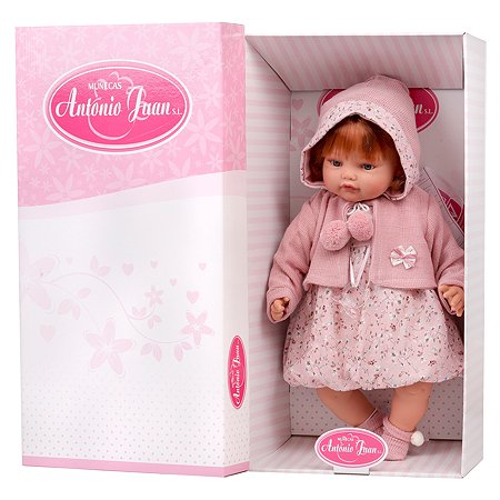 Кукла говорящая Antonio Juan Изабелла в светло-розовом 42 см плачет мягконабивная - фото 13
