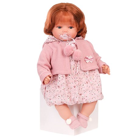 Кукла говорящая Antonio Juan Изабелла в светло-розовом 42 см плачет мягконабивная - фото 3
