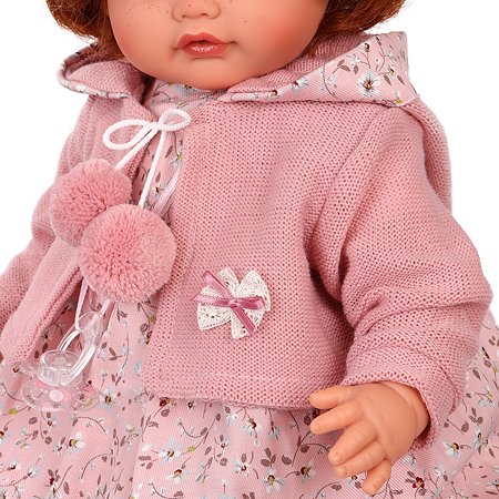 Кукла говорящая Antonio Juan Изабелла в светло-розовом 42 см плачет мягконабивная - фото 8