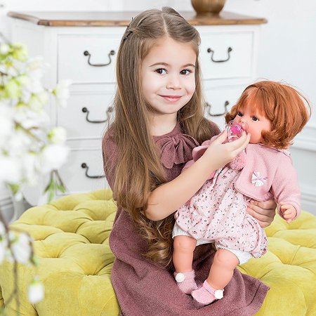 Кукла говорящая Antonio Juan Изабелла в светло-розовом 42  см плачет мягконабивная - фото 10