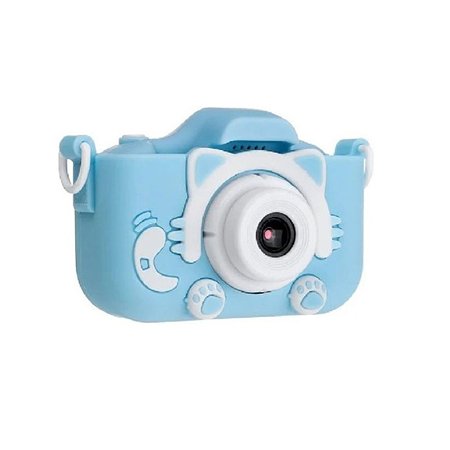 Фотоаппарат детский Ripoma голубой котик - фото 1