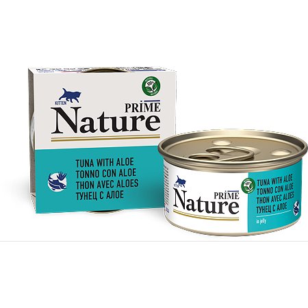 Корм для котят Prime Nature 85г тунец с алое в желе