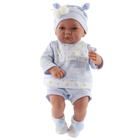 Кукла младенец Antonio Juan Дольче в голубом 40 см мягконабивная - фото 1