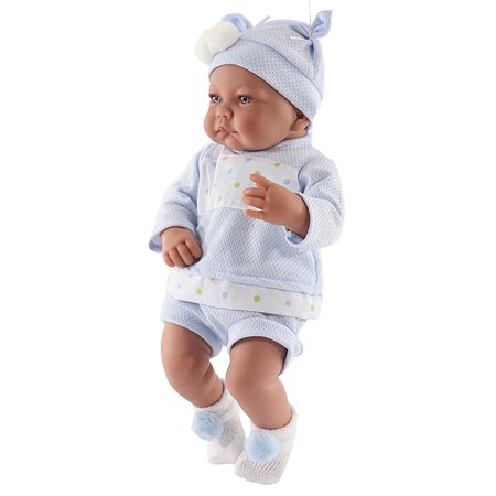 Кукла младенец Antonio Juan Дольче в голубом 40 см мягконабивная - фото 6