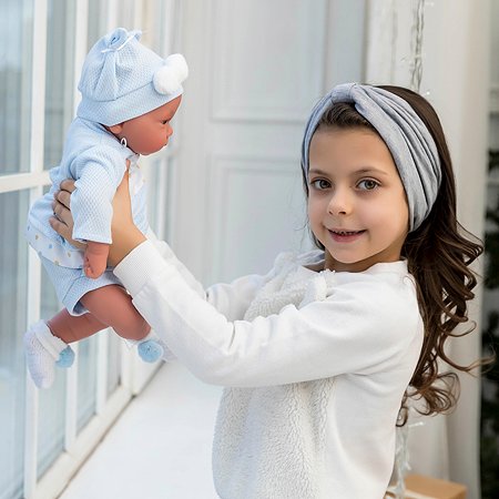 Кукла младенец Antonio Juan Дольче в голубом 40 см мягконабивная - фото 8