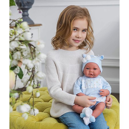 Кукла младенец Antonio Juan Дольче в голубом 40 см мягконабивная - фото 10