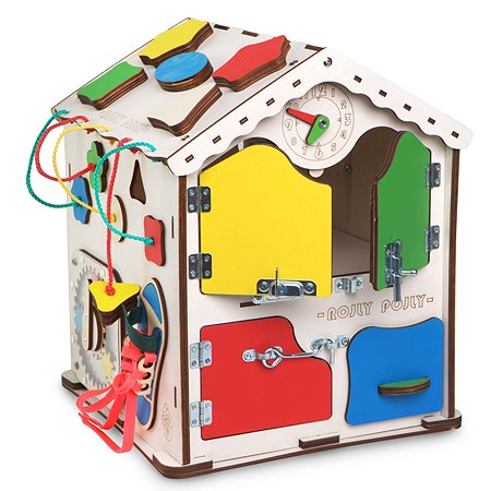 Бизиборд Jolly Kids Развивающий домик со светом - фото 6