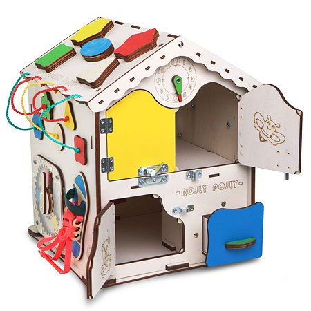 Бизиборд Jolly Kids Развивающий домик со светом - фото 7