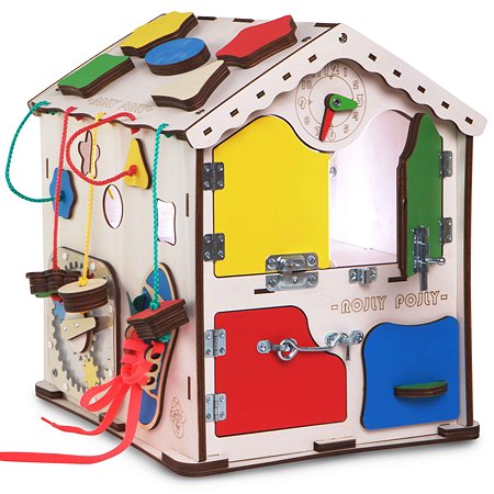 Бизиборд Jolly Kids Развивающий домик со светом - фото 8