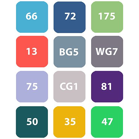 Набор маркеров для скетчинга Prof-Press Colorful tones двусторонние 60 штук - фото 9