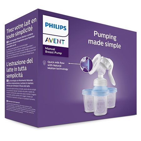 Молокоотсос Philips Avent с контейнерами ручной SCF430/13 - фото 2