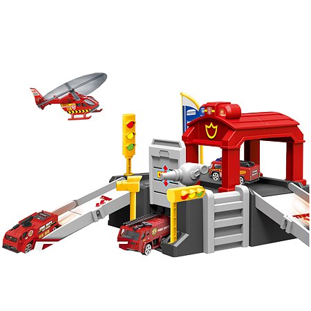 Набор игровой Funky Toys Пожарная станция Красный FT0002138 - фото 1