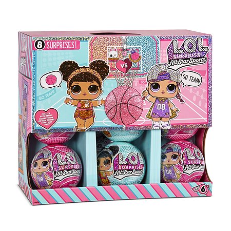 Кукла L.O.L. Surprise! All Star Sports PDQ-Basket в непрозрачной упаковке (Сюрприз) - фото 13