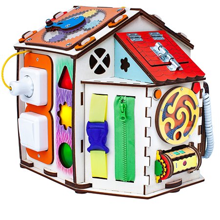 Бизиборд Jolly Kids развивающий домик со светом Игрушки