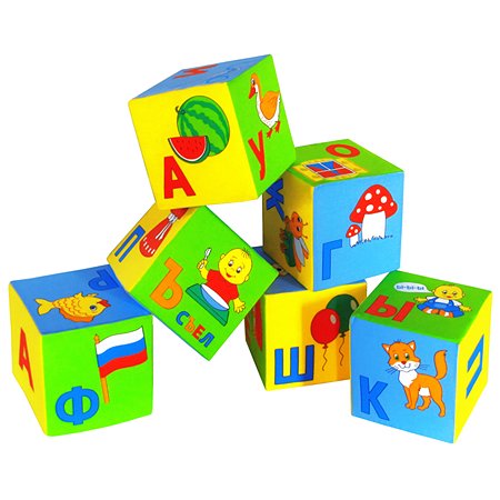 Мягкие кубики BABY CO.LTD Забавная азбука - фото 1