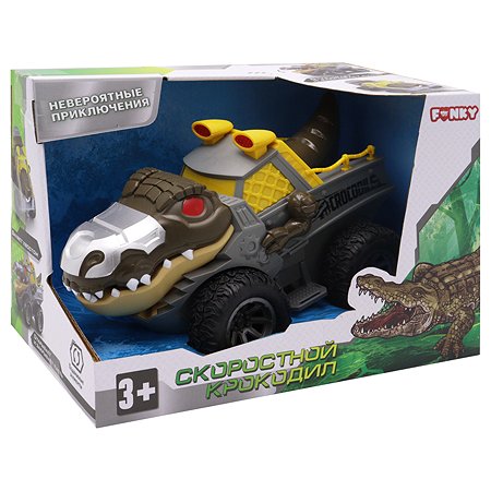 Машинка Funky Toys Крокодил Коричневый FT0735702 - фото 4