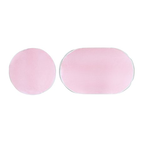 Наматрасник Пелигрин для детской кровати непромокаемый махровый круглый и овальный 2 шт розовый - фото 2