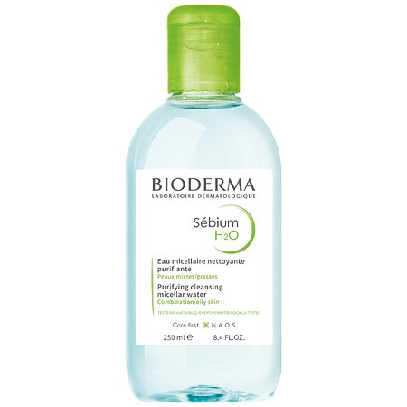 Мицеллярная вода H2O Bioderma Sebium очищающая для жирной и проблемной кожи лица 250 мл - фото 1