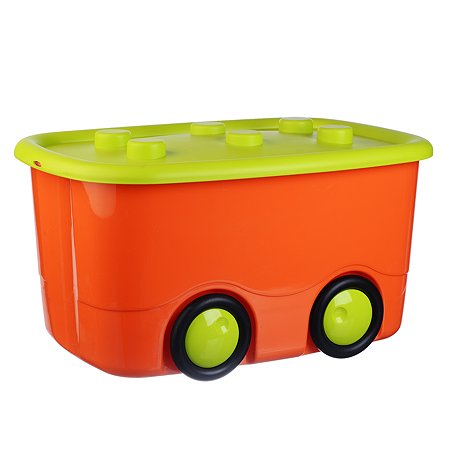 Ящик для игрушек Babyton Моби М 47л Оранжевый 2598-Б - фото 1