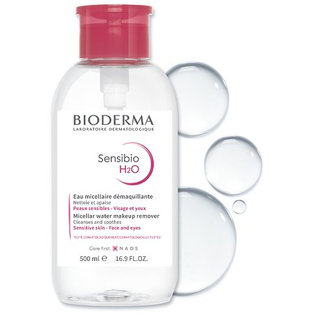 Мицеллярная вода H2O с помпой Bioderma Sensibio успокаивающая для нормальной и чувствительной кожи лица 75 мл - фото 3