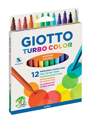 Набор фломастеров GIOTTO TurboColor 12цветов 71400 - фото 2