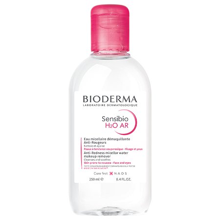 Мицеллярная вода H2O AR Bioderma Sensibio для очищения нормальной и чувствительной кожи лица 250 мл - фото 1