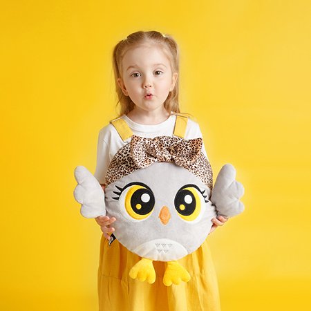 Мягкая игрушка-подушка Мякиши Сова Пандора для девочек подарок детям для сна - фото 3