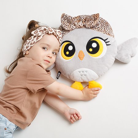 Мягкая игрушка-подушка Мякиши Сова Пандора для девочек подарок детям для сна - фото 4