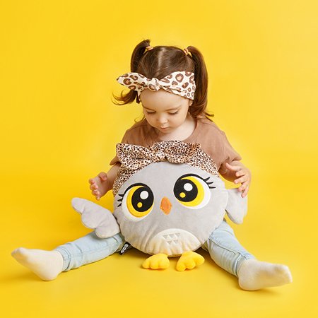 Мягкая игрушка-подушка Мякиши Сова Пандора для девочек подарок детям для сна - фото 6