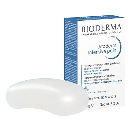 Мыло Bioderma Atoderm питательное восстанавливающее для очищения кожи лица и тела 150 гр - фото 1