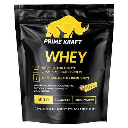 Протеин сывороточный Prime Kraft Whey молочный шоколад 500г