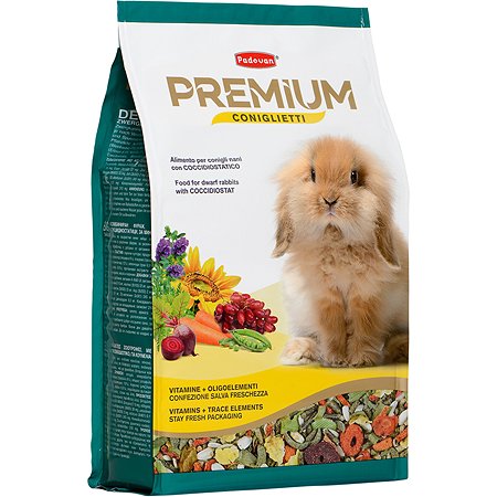 Корм для кроликов и молодняка PADOVAN Premium комплексный основной 0.5кг