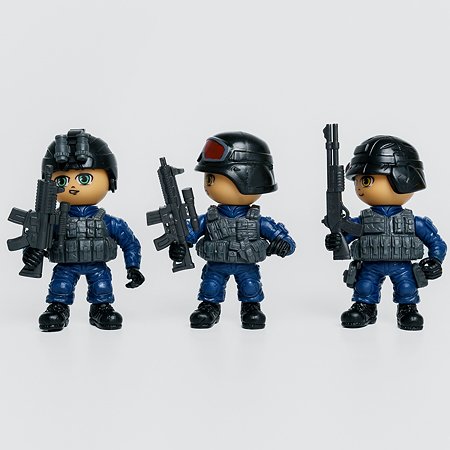 Солдатики BATTLETIME Набор из 3 фигурок солдатиков Полицейский Спецназ для мальчиков