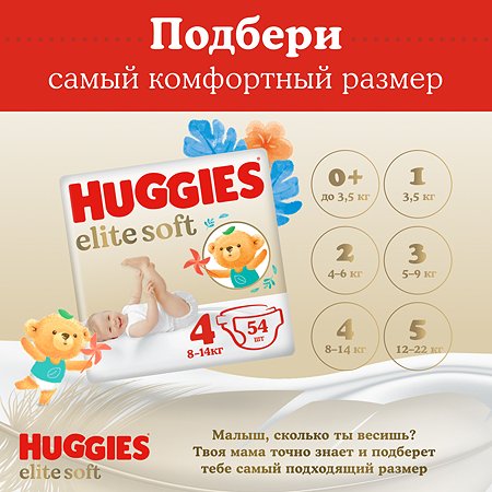 Подгузники Huggies Elite Soft 3 5-9кг 40шт - фото 14