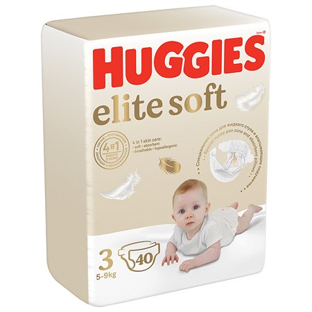 Подгузники Huggies Elite Soft 3 5-9кг 40шт - фото 4