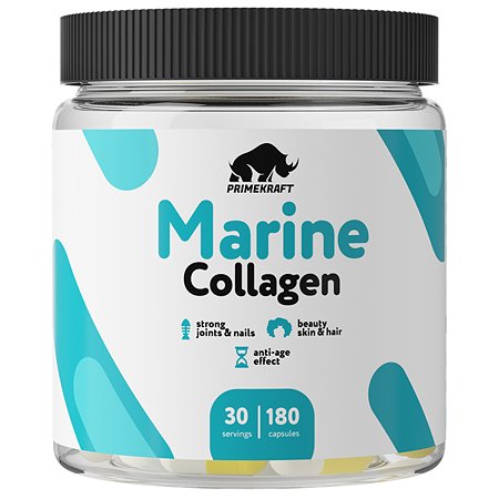 Коллаген Prime Kraft Collagen Морской рыбный 180капсул - фото 1