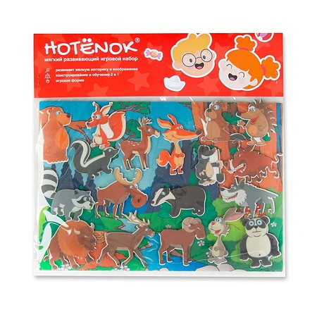Набор Hotenok развивающий игровой мягкий Изучаем лесных животных Детский seh007