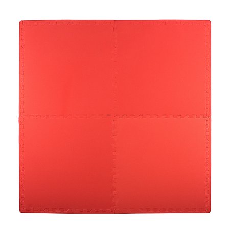 Мягкий пол коврик-пазл Eco cover развивающий красный 60х60 - фото 2