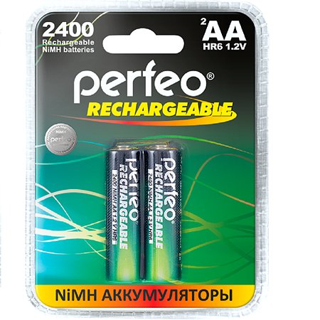 Аккумуляторные батарейки Perfeo AA2400mAh/2 штуки