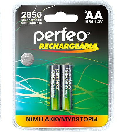 Аккумуляторные батарейки Perfeo AA2850mAh/2 штуки - фото 1