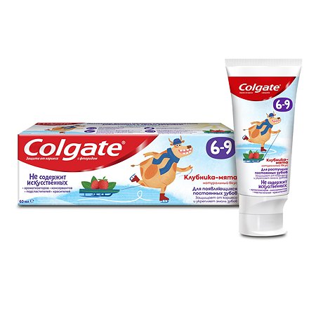 Зубная паста Colgate Клубника-Мята 60мл 6-9лет - фото 2