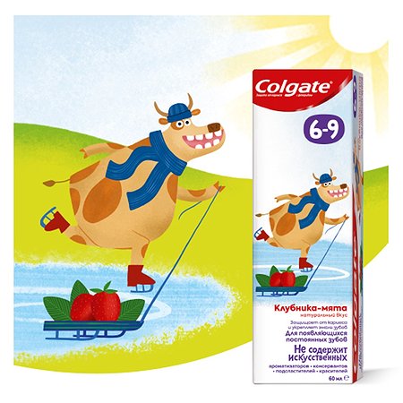 Зубная паста Colgate Клубника-Мята 60мл 6-9лет - фото 10